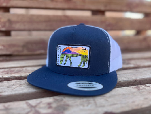 Lazy SL Scenic Horse Flat Bill Hat