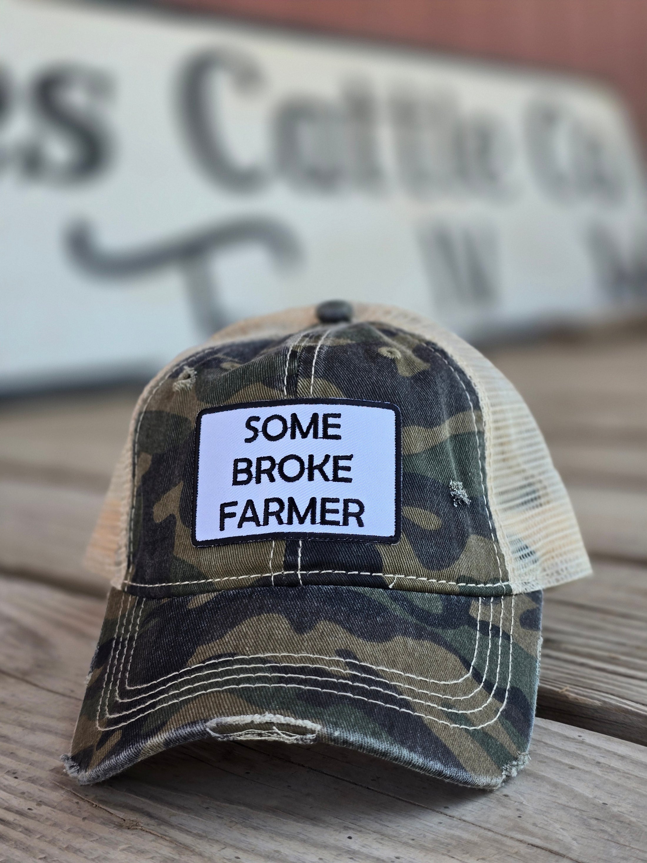 Some Broke Farmer Ponytail Hat