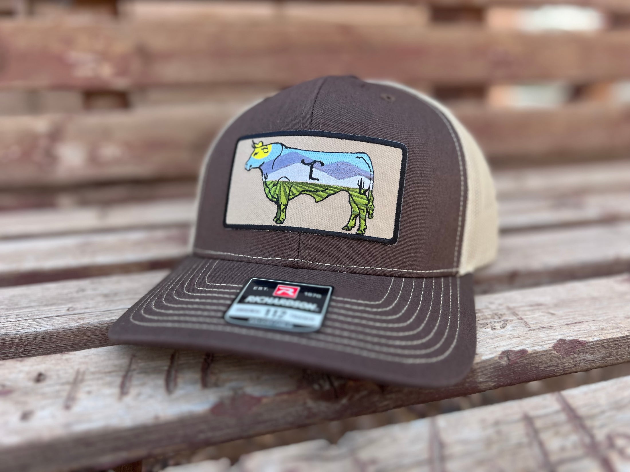 Lazy SL Branded Scenic Bull Patch Hat