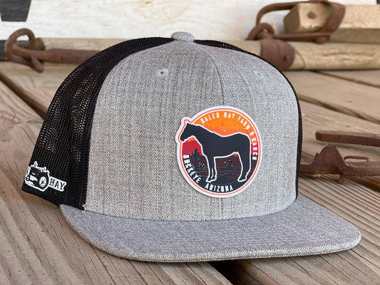 Rubber Sunset Horse Flat Bill