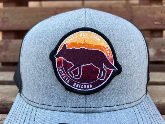 Sunset Coyote Woven Patch Curve Bill