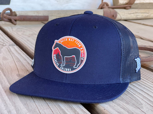 Rubber Sunset Horse Flat Bill