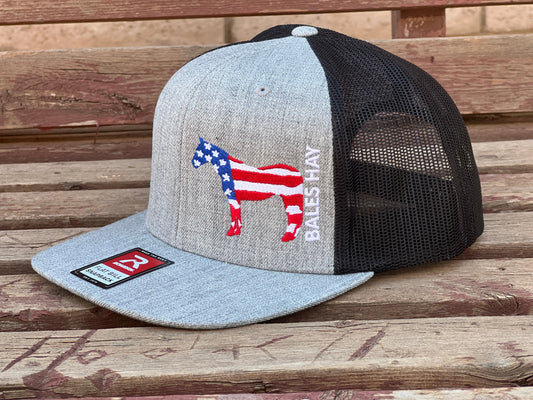 Patriotic Horse Flat Bill Hat