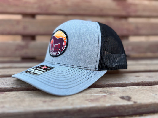 Sunset Horse Woven Patch Curve Bill