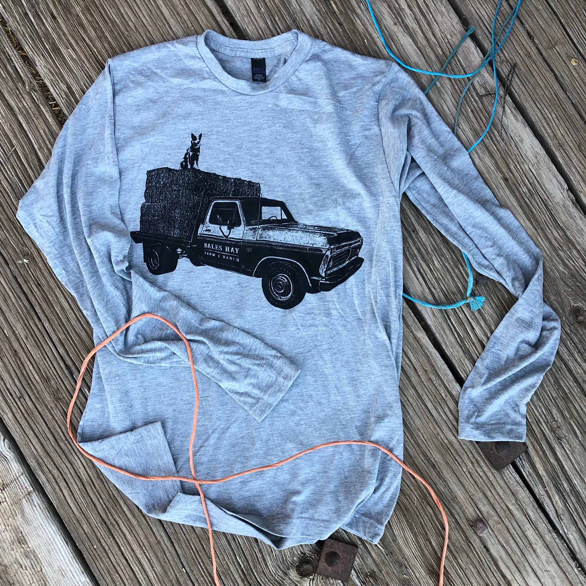 Load Up Flat Bed Ford Long Sleeve - Heather Grey