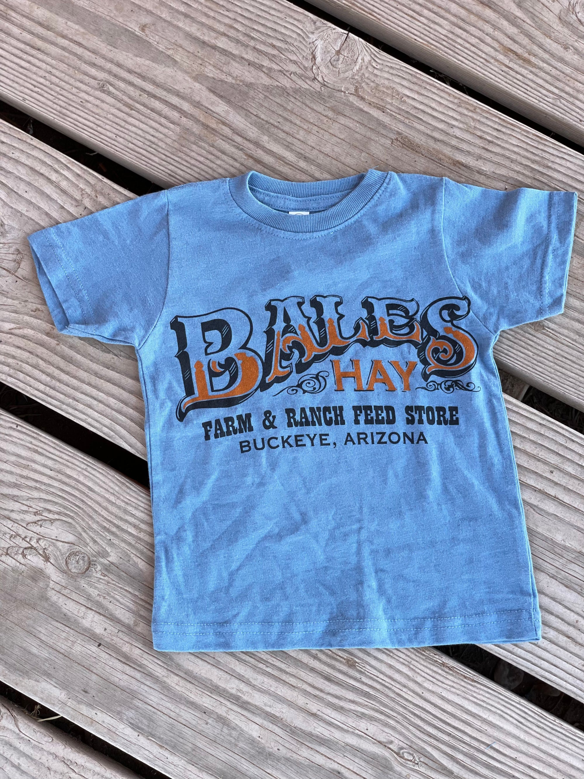 Kids Bales Hay Logo Blue