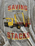 Load image into Gallery viewer, Saving Backs, Building Stacks Long Sleeve - Heather Grey
