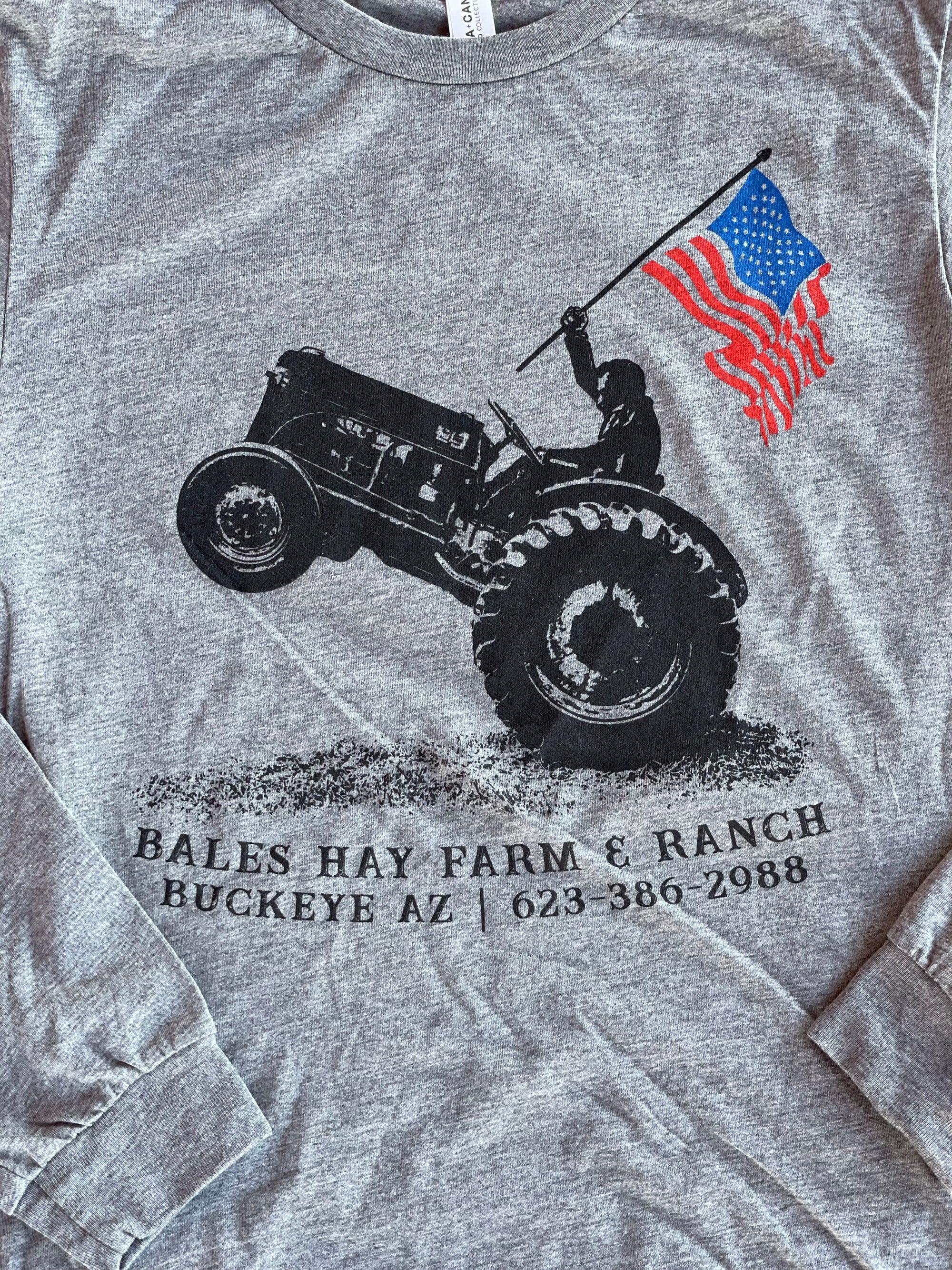 American Bucking Tractor Long Sleeve - Heather Grey